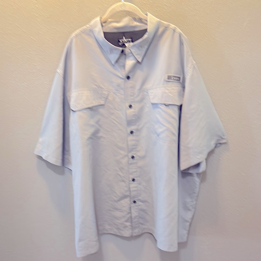 Habit Gray Casual Button Down Fishing Shirt Men’s Size 4X